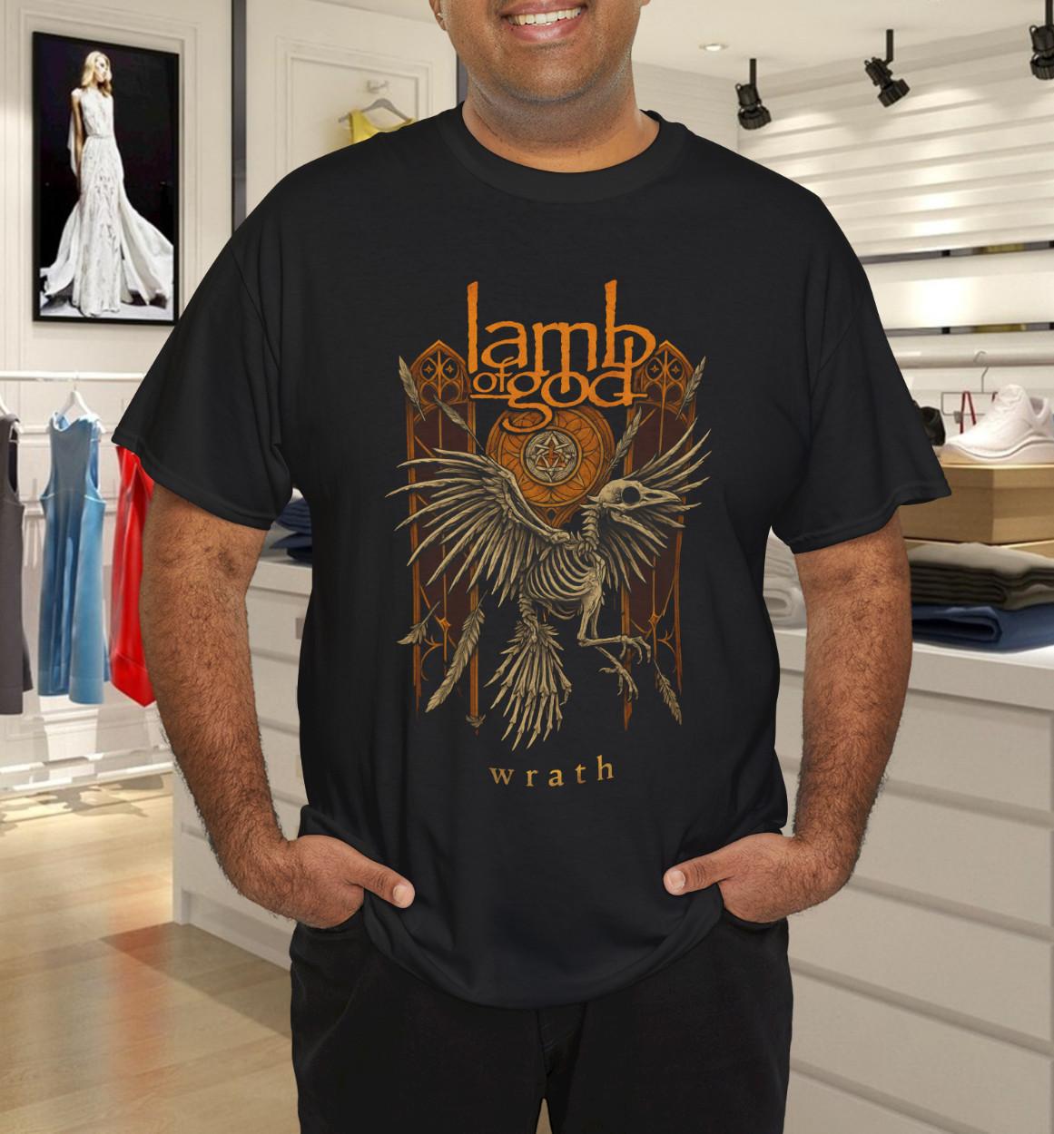 Lamb Of God Crow Black T-Shirt Mens Womens Tees Top XL