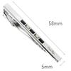 Mila Schon Black Stripe Crystal Glass Tie Bar Clip/Tie (mst8391)