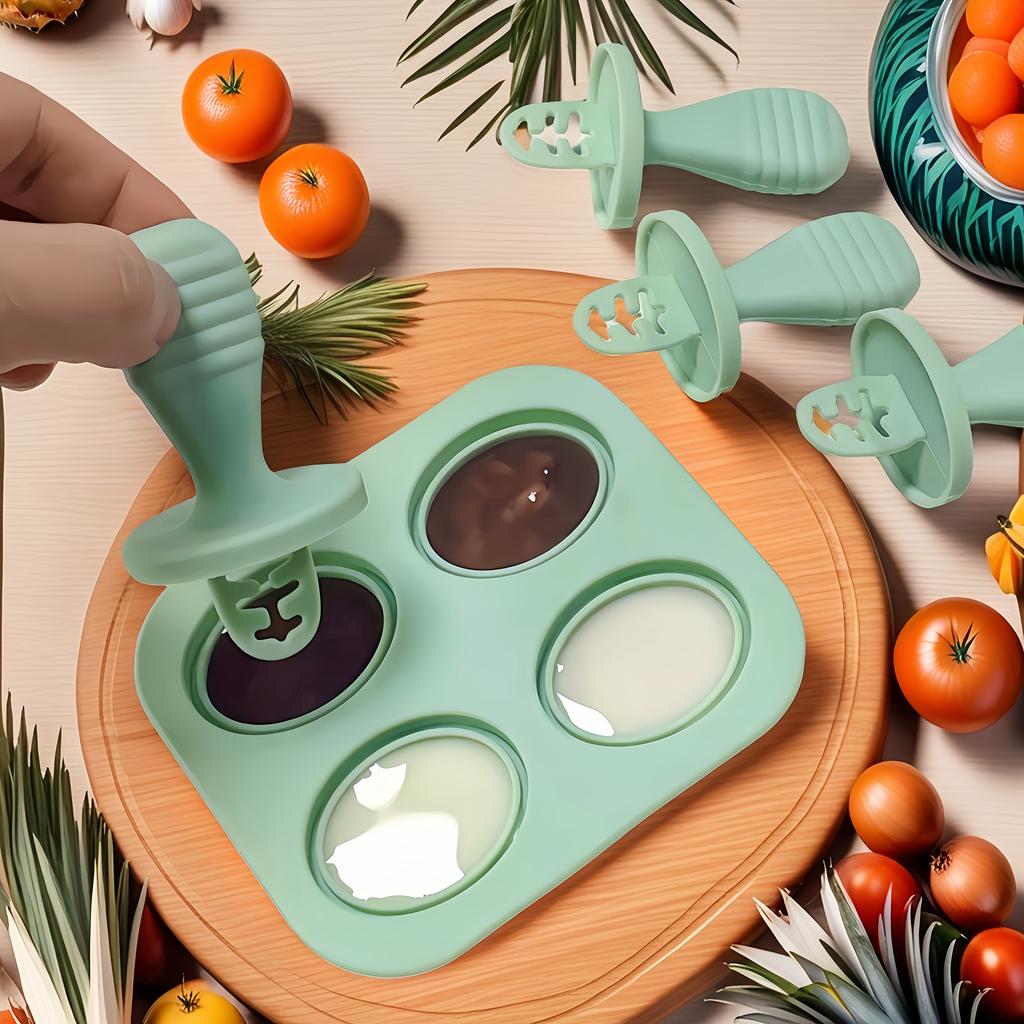 1PACK ice cream mold baby food supplement box silicone ice grid popsicle mold DIY children's homemade ice cream mold