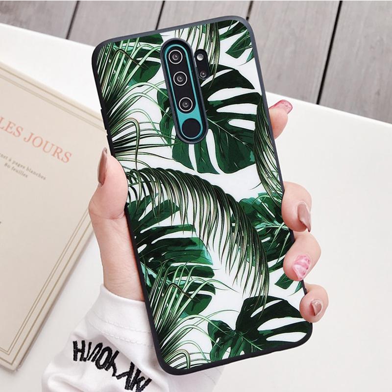 Retro květina z banánového listu, černý silikonový kryt na telefon pro Redmi Note 8 7 Pro S 8T pro Redmi 9 7A