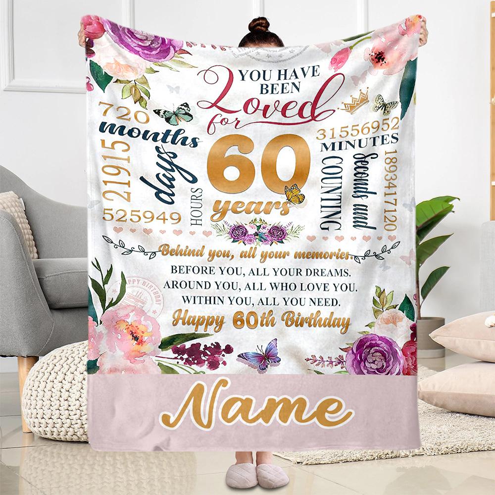 Birthday Style Customize Text Blanket Throw Personalized Blanket Soft Warm Cozy for Picnics Bedding Seaside Living Room Ideal for All Seasons