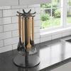 Large Capacity Rotating Utensil Storage Rack Space Saving Spoon Hanging Rack  for Kitchen