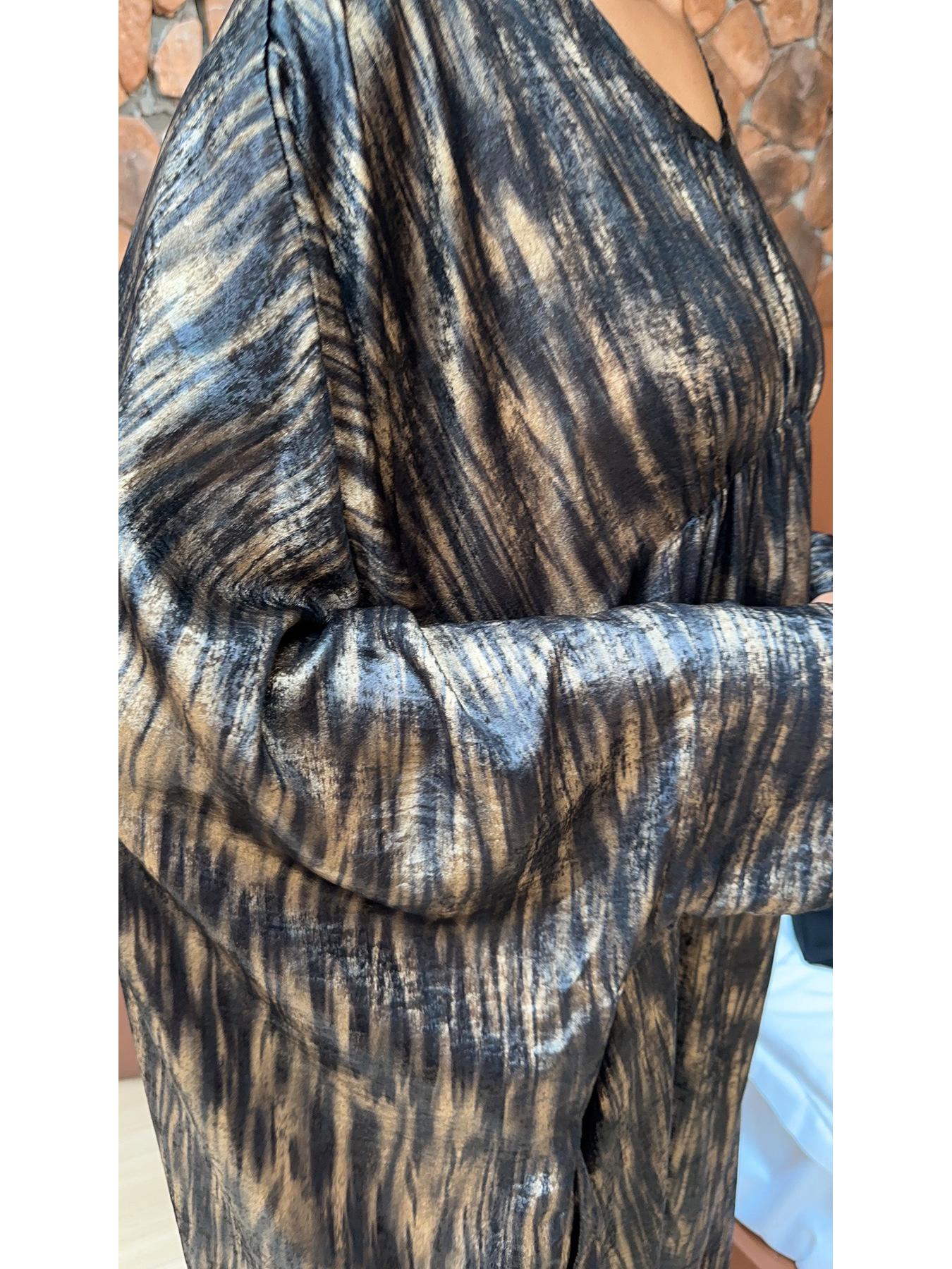 

Loriya 2025 Платье длинное с рукавами «летучая мышь», с принтом «Pure Beauty» LR963 XL