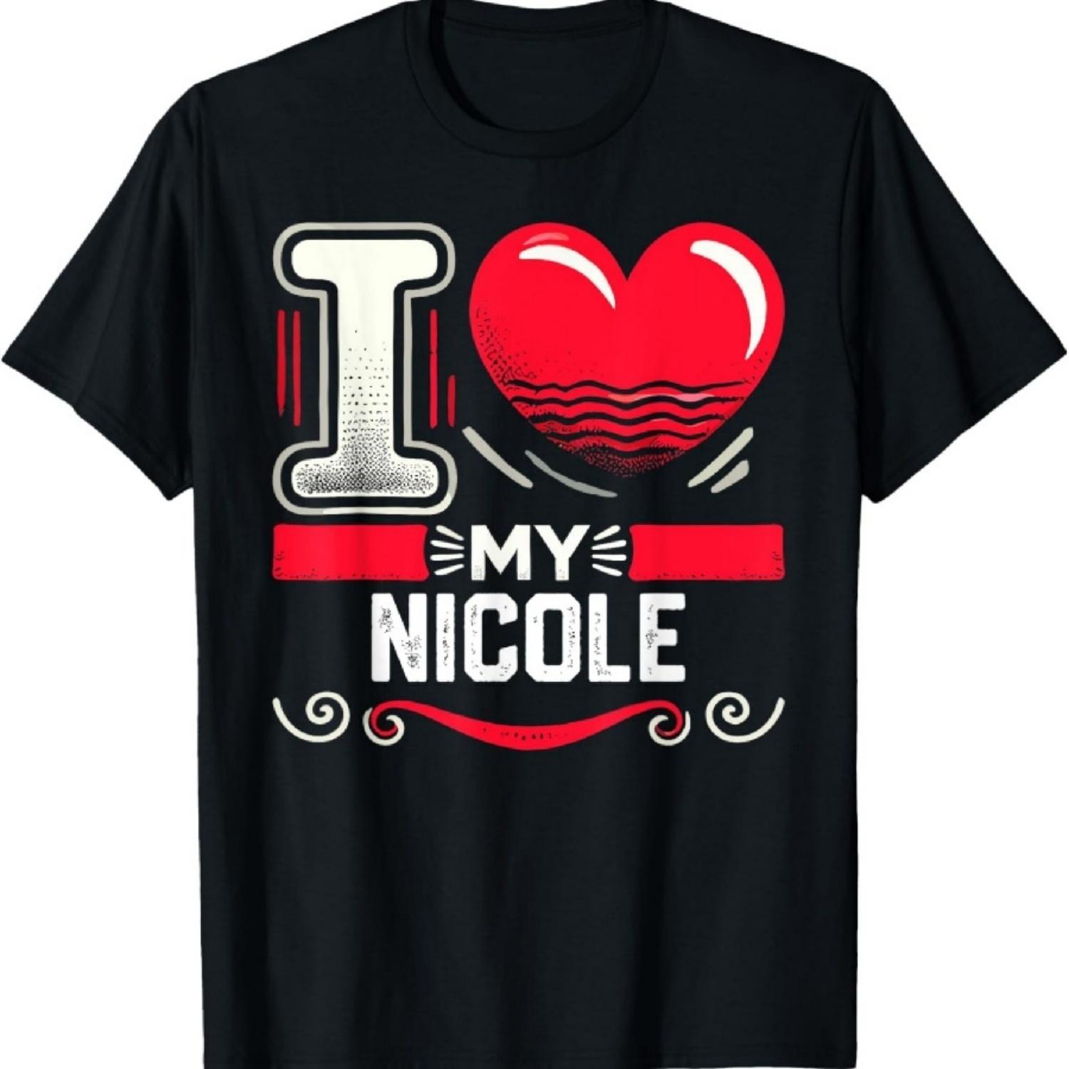 Я люблю мою футболку NICOLE Футболка с именем NICOLE XXXXXL чёрный