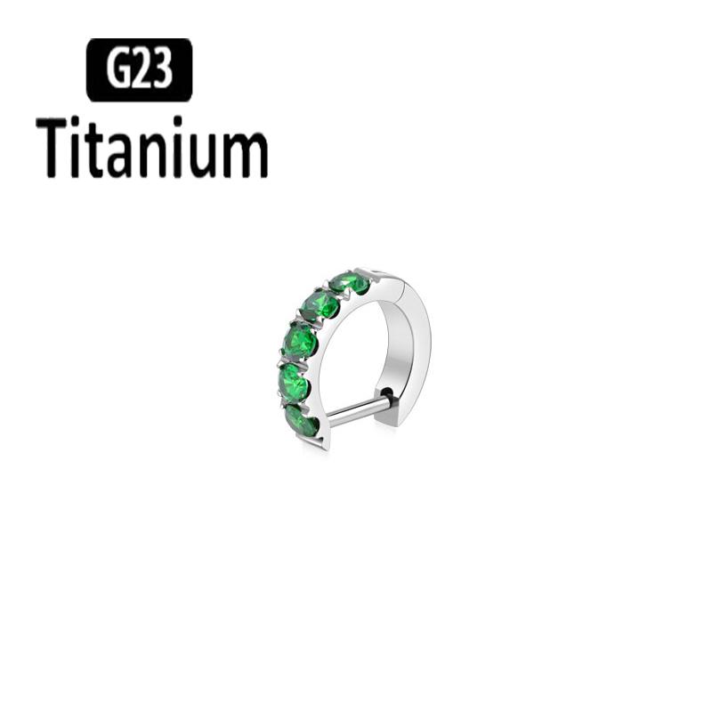 G23 Titanový Piercing Kloubový Segmentový Septum Kruh Nosní Kroužky Clicker Ušní Chrupavka Tragus Helix Body Šperky 16G D-tvarovaný Náušník