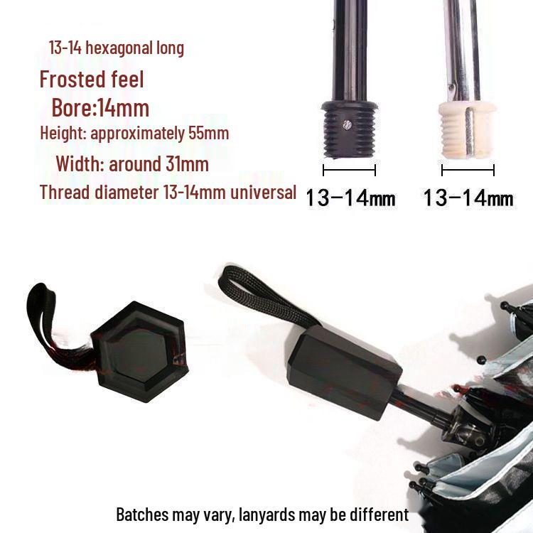 Small Black Umbrella Handle Replacement - Capsule Grip Repair Accessory