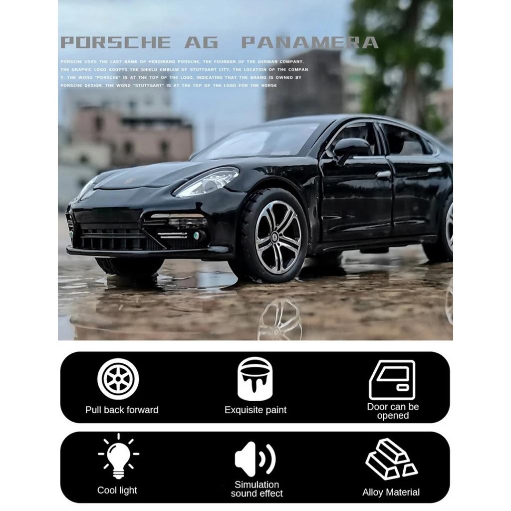 1/32 Porsche Panamera Diecasts Toy Cars Miniature Scale Alloy Simulation Vehicles Car Model Children Birthday Gifts Collection