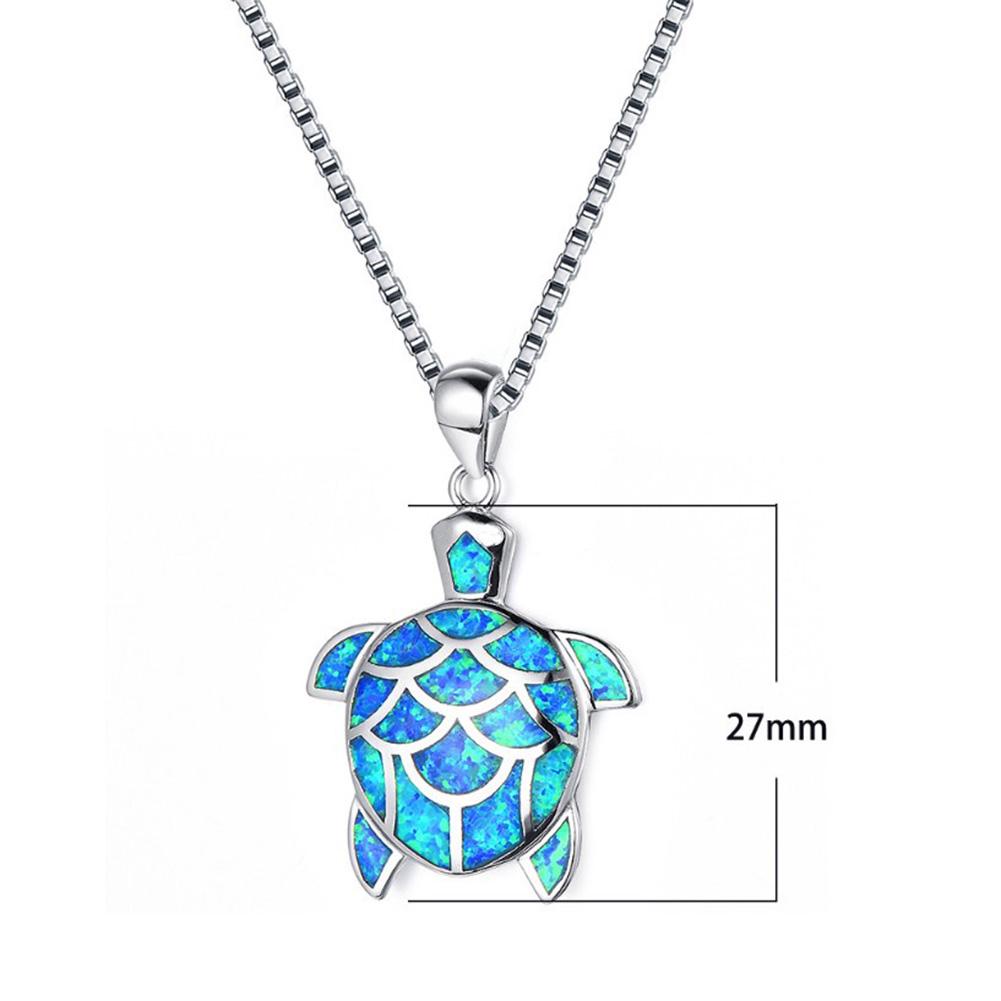 BLUELANS NECKLACE Wonderful Dangle Chain Party Jewelry Opal Tortoise Turtle Necklace Women Present