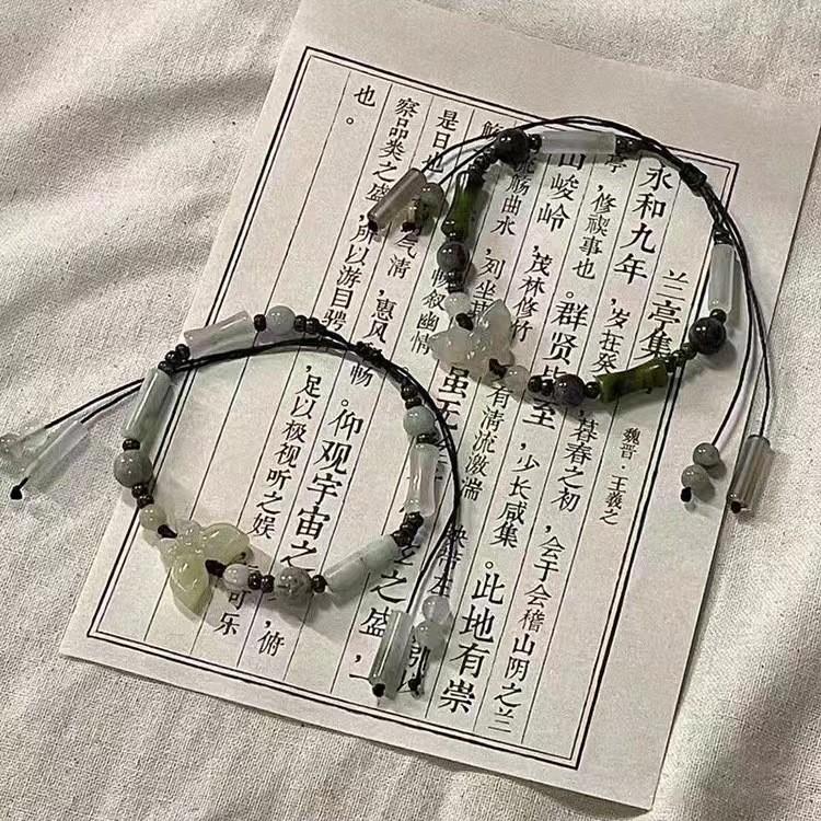 Handmade Lighthued Exquisite Bamboo Knot Bracelet Unique New Trend Chinese