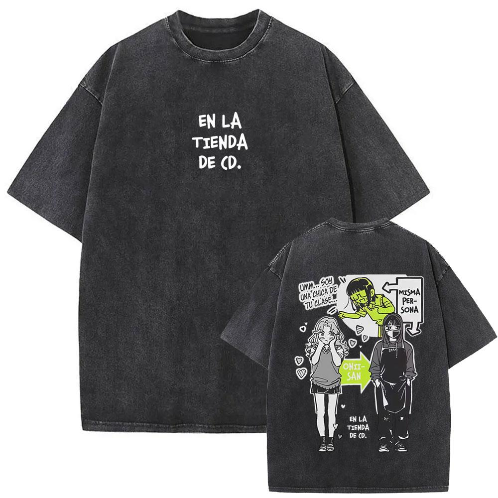 Aya Osawa Shirt Vintage Washed Unisex Oversized The Guy She Was Interested In Wasnt A Guy At All Streetwear Gift Clothing Tops