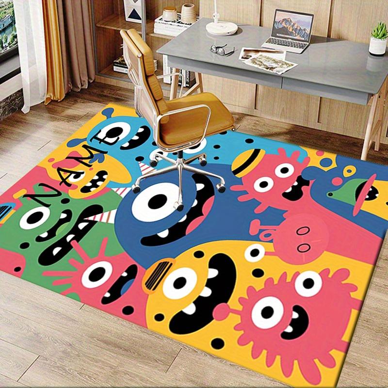 Monsters, Colorful, Ghost Face Office Carpet Soft Polyester Entrance Carpet Washable Non Slip Machin