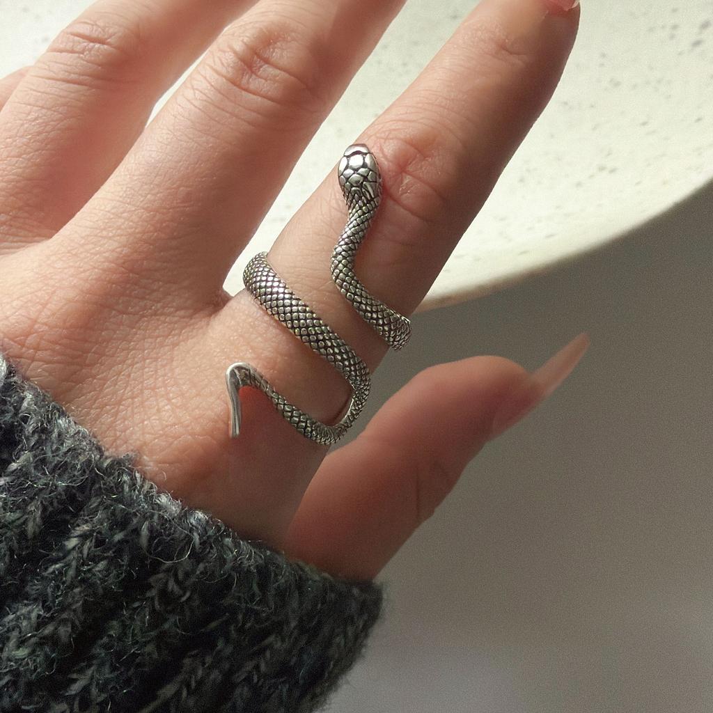 925 Silver Rings for Women Couple Minimalist Handmade Simple Wide Moon Ring Set Party Jewelry Gift Prevent Allergy