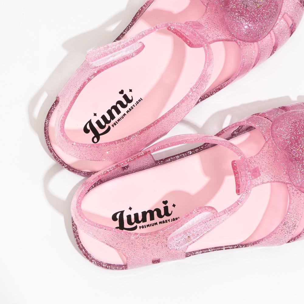 [LUMI] Dívčí želé boty s LED světlem a srdíčky růžové, LM21VGPK, 7000019973, Oblíbené korejské boty