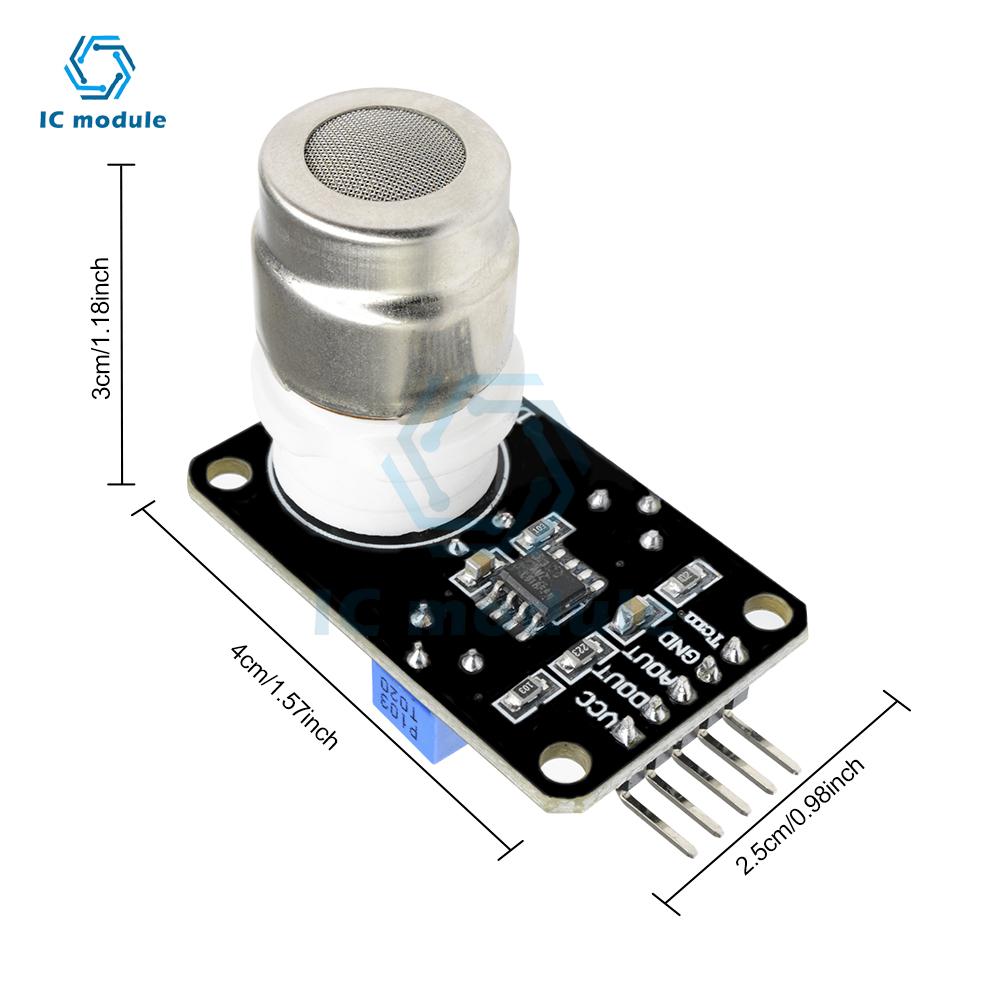 MG811 Carbon Dioxide CO2 Gas Sensor Module - Analog Voltage Output for Air Quality Monitor, HVAC, Agriculture