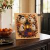 Happy Halloween Atmosphere Decor Ghost Faux Pearl Art DIY Kit, Spooky 3D Bead Fun Craft Activities Painting Crafts, Gothic Wall for Adults Beginners