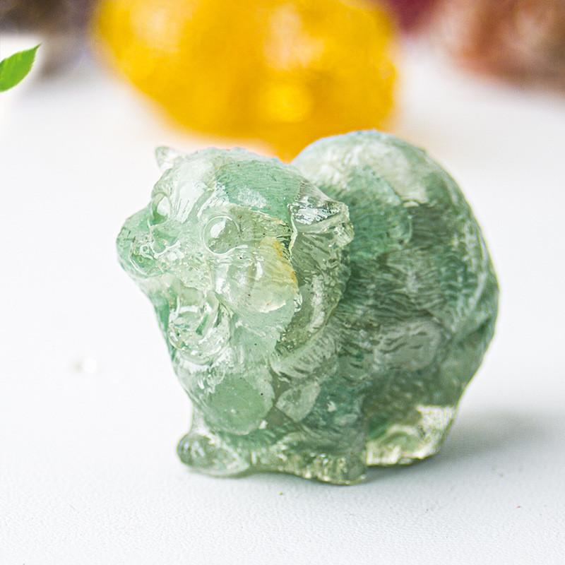 Crystal Resin Animal Decor With Agate Stones For Home Office Desk Art Gift For Friends