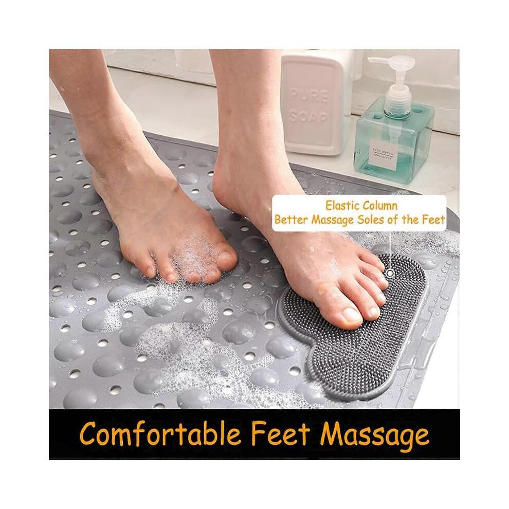 Non Slip Bath Mat Shower Mats with Feet Massage, Eco-Friendly PVC Anti Mould Bathroom Bathtub Mat,40 x 70cm