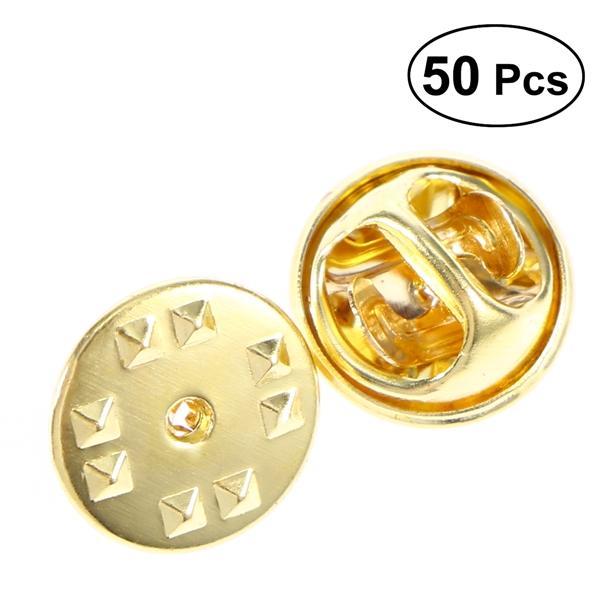 Buy 50pcs Brass Butterfly Clutch Badge Insignia Clutches Pin Backs