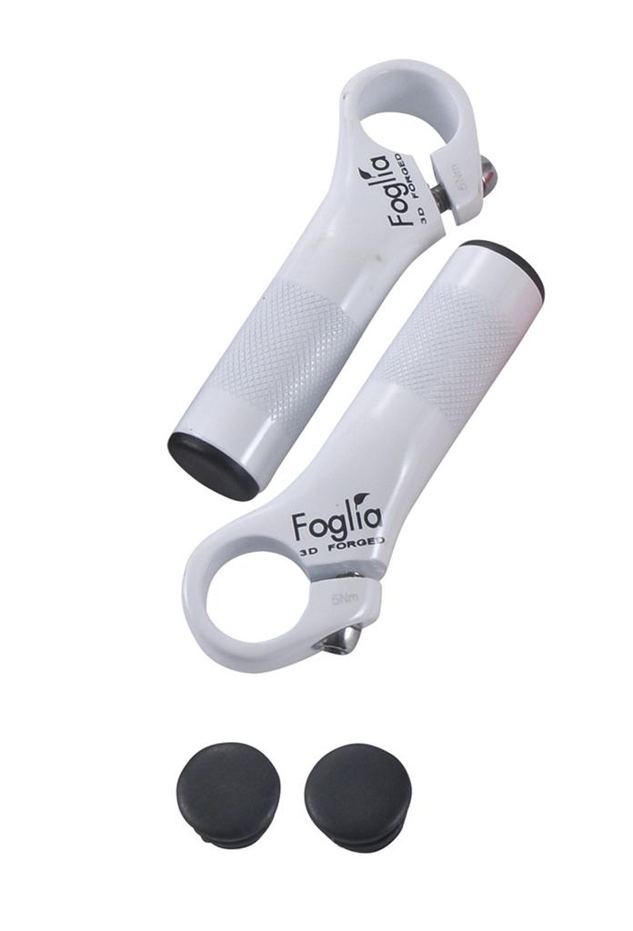 FOGLIA Bicycle Bar End Bar White Auxiliary Handle Cross Bike Road Bike Diameter 22.2mm