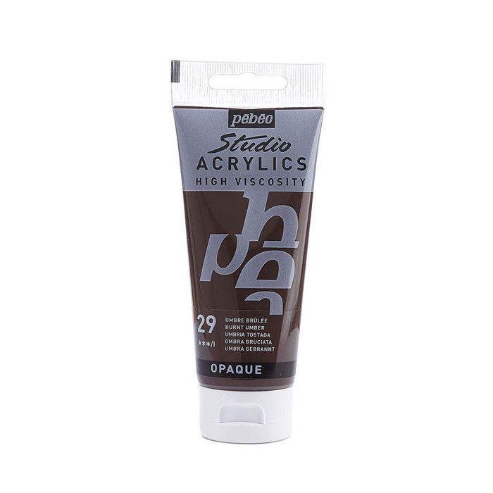 Acrylfarbe - Pébéo - Studio - Gebrannte Umbra - 100 ml - Satiniert - Gemischt