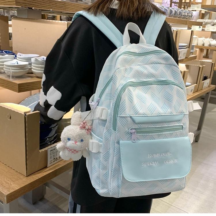 New Nylon School Bag For Girl Fresh Sweet Campus Student Backpack For Backpacking Leisure Bag