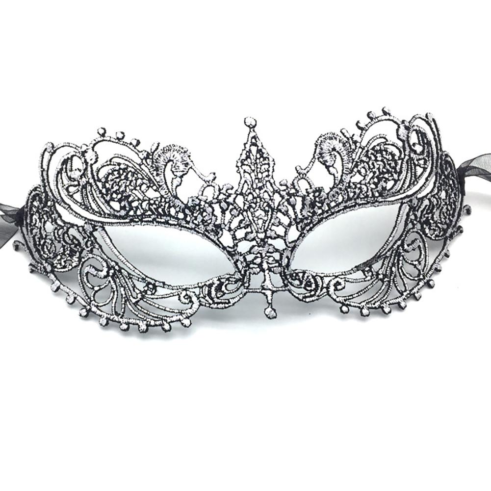 Women Sexy Hollow Lace Masquerade Bronzing Face Mask Princess Party Cosplay Prom Props Costume Nightclub Queen Eye Mask Exotic