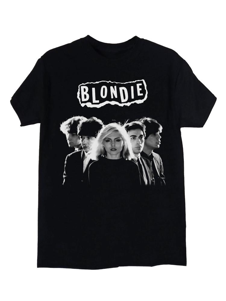 Blondie Photo Greyscale Black T-Shirt Vintage Unisex Cotton Tee