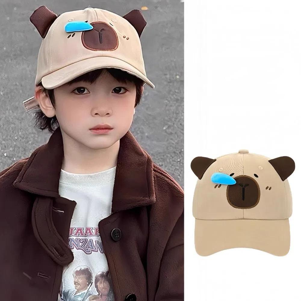 

Children’s Peaked Cap Cotton Sunscreen Hat Korean Baseball Hat Kids Capybara