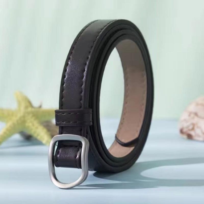 

Trendy Nohole Adjustable Pu Belt For Men And Women Perfect For Casual Denim Styles Coffee No Hole
