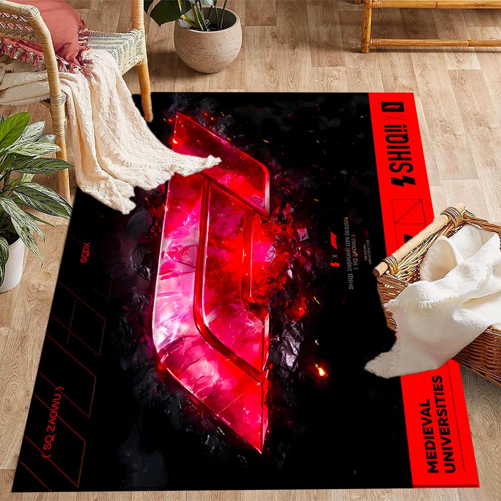 F1 Driver Number Chart Area Rug Design for Decorate Room Balcony Game Room Hallway Anti-slip Rug Anime Office Decor Best for Christmas
