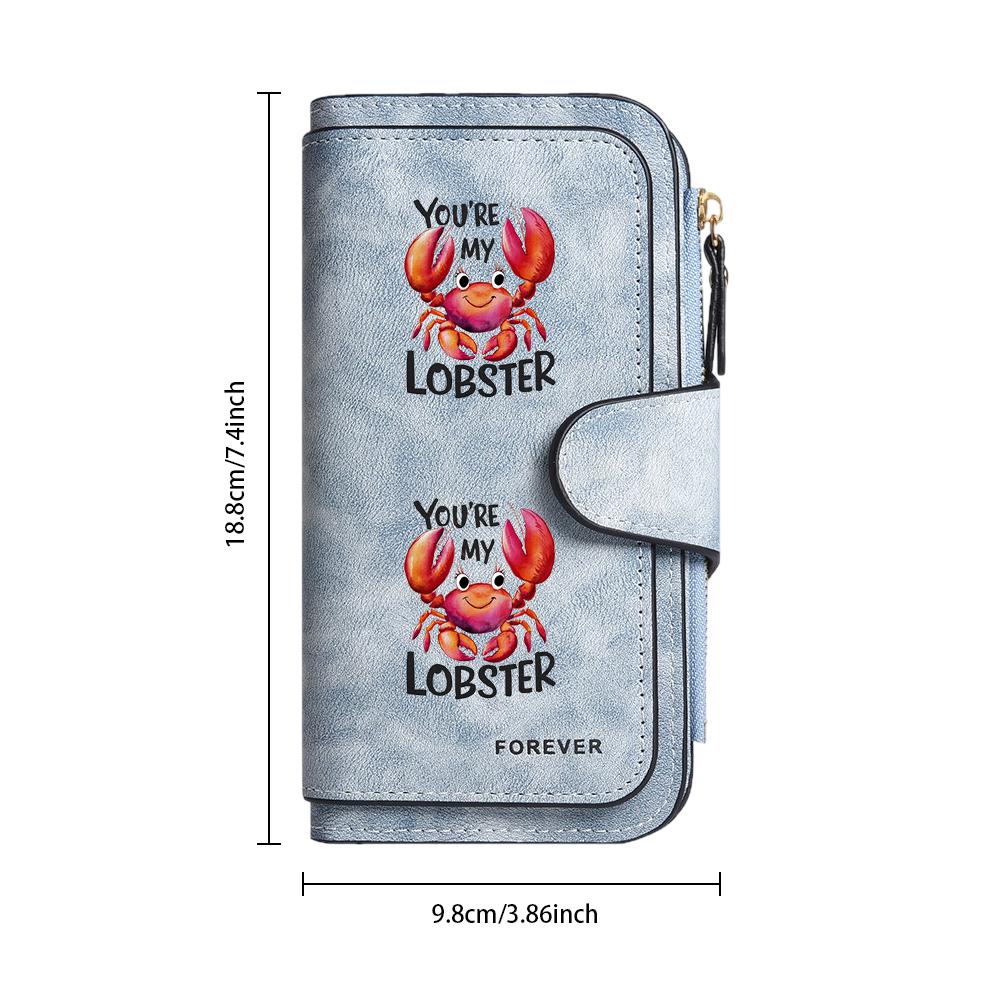 Cute Crab Pattern Long Wallet