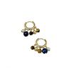 Trendy Brown Stone Pearl Beaded Pendant Earrings for Women Girls Maillard Vintage Earrings Buckle Vacation Jewelry Accessories