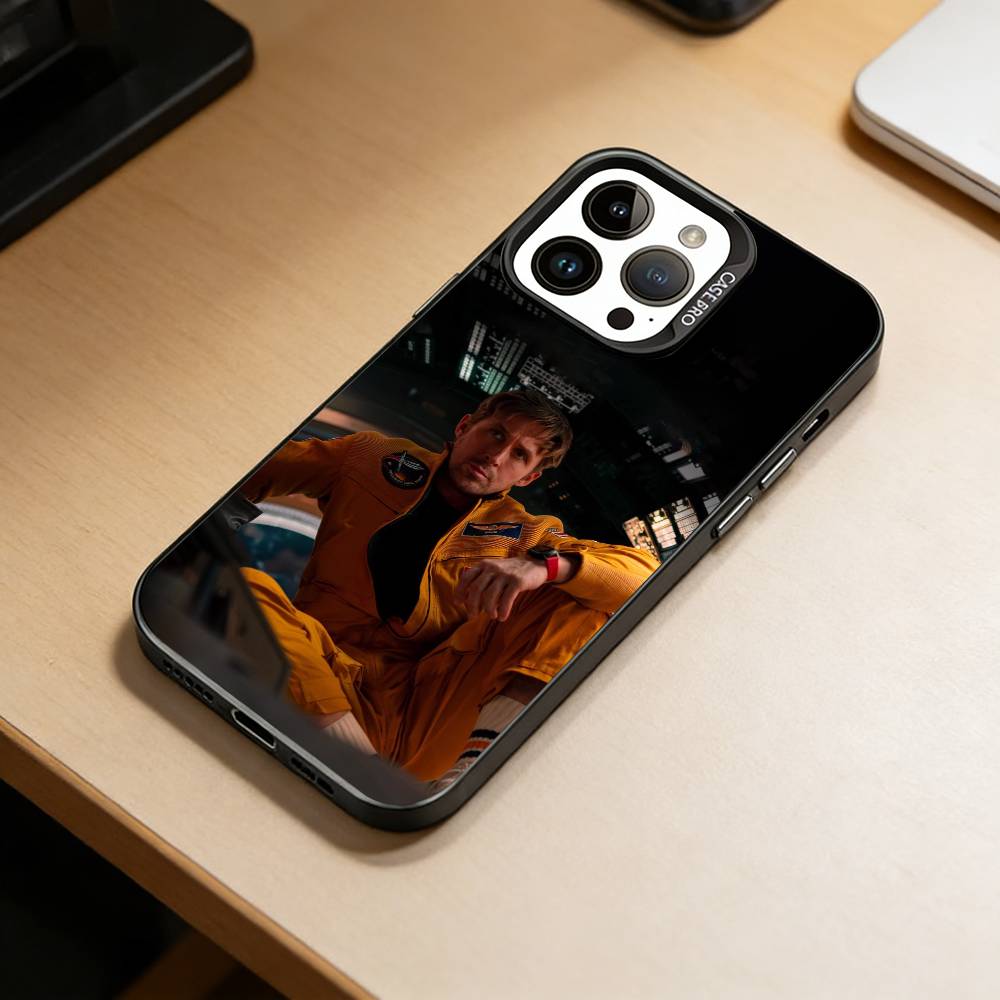 R-Ryan Gosling  Phone Case For iPhone 17,16,15,14,13,12,11 Plus,Pro Max,XS,Colored Silver Plated Inside Cover