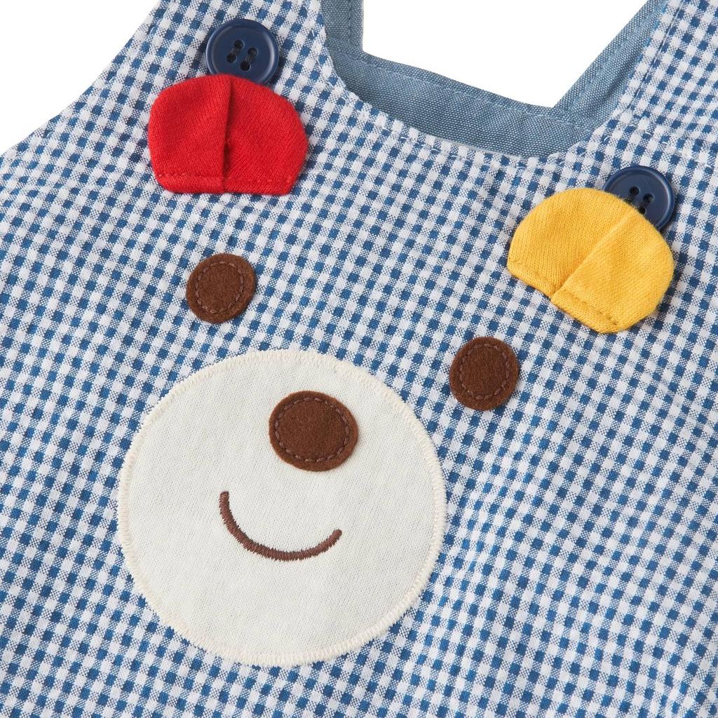 HOT Rompers for boys and baby navy blue x S [MIKIHOUSE BISCUITS] girls, clothes, white, (70-80cm) 70-1527-495