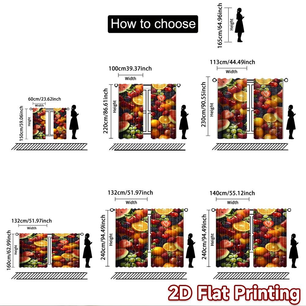 2D flat Photography Backdrop Background Banner Colorful Fresh Fruits (2) 100% Polyester Festive Wall Decor Perfect for