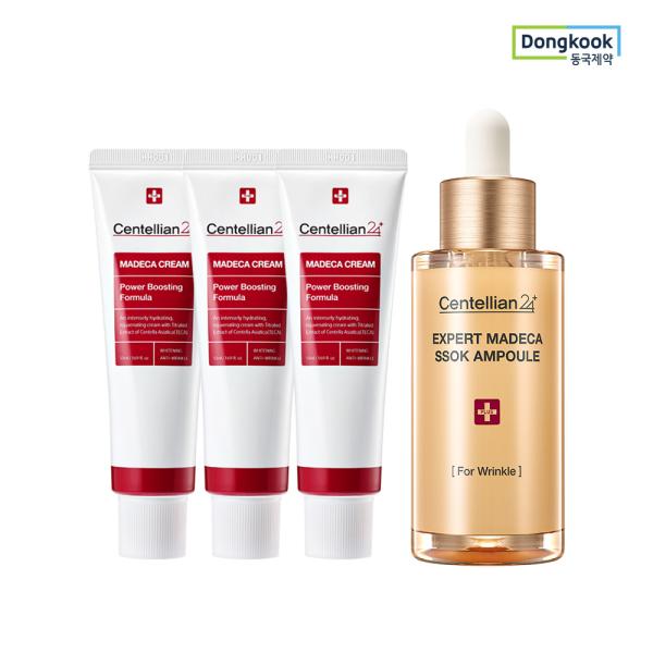 Madeca Cream Power Boosting Formula 50ml x 3 + Ssok Ampoule 38ml x 1