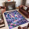 Alfombra de Suelo de Terciopelo de Cristal con Temática de Unicornio, Alfombra Cálida Personalizada con Nombre y Texto, Decoración del Hogar