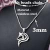 BEIER 3D 316L stainless steel new design howling wolf pendant necklace viking men celt Charm Fashion jewelry LLBP8-303P