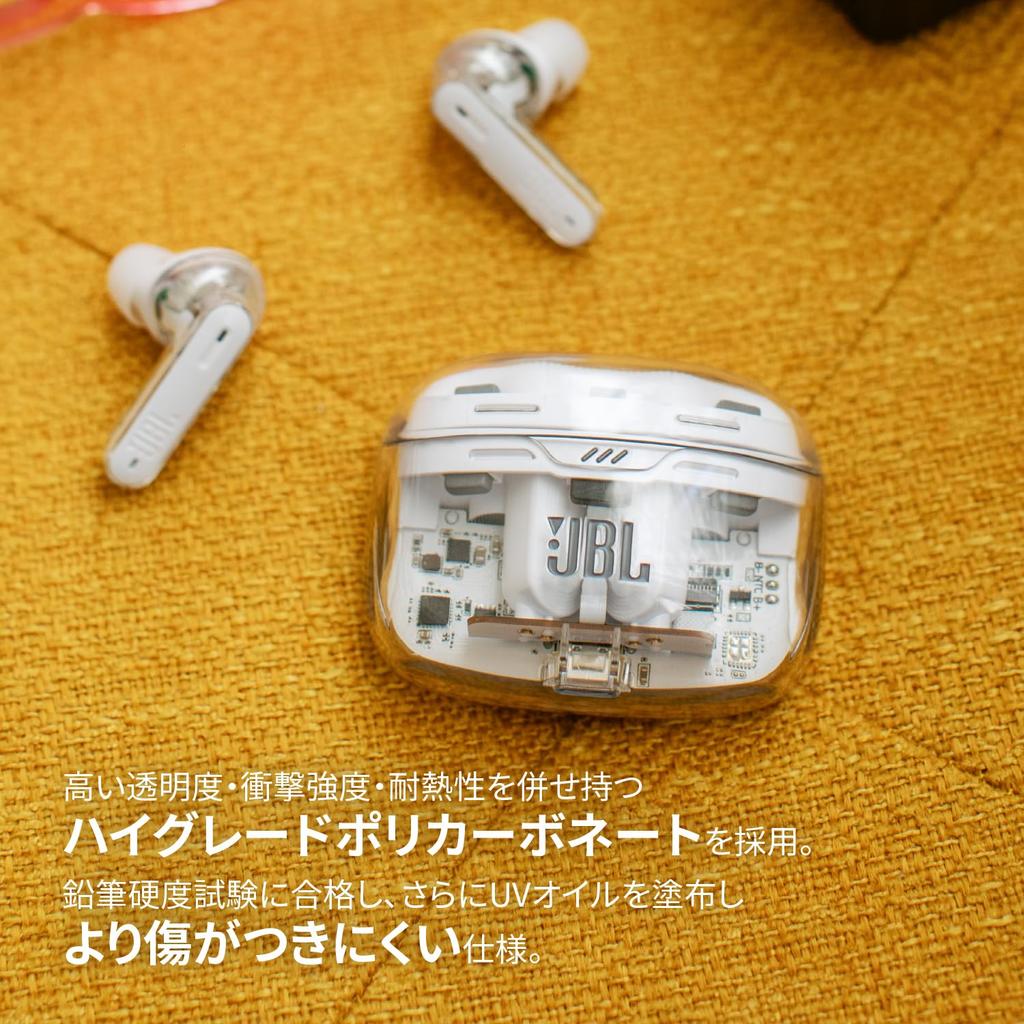 JBL TUNE BEAM True Wireless Earphones Active Noise Cancelling Skeleton Transparent Ambient Sound IP54 Ghost White