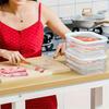 Meat Container for Fridge, Stackable Cold Cuts Storage Containers with Clear Lids for Deli Meat, Bacon, Cheese & Meal Prep