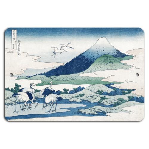 Majestic Cranes of Mount Fuji Timeless TranquilityAluminum 20x30cm(7.8x11.8inch)