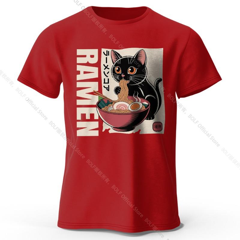 

Мужская футболка с принтом рамен, 100% хлопок, свободные футболки с японской графикой для женщин, летние топы, уличная одежда с лапшой S