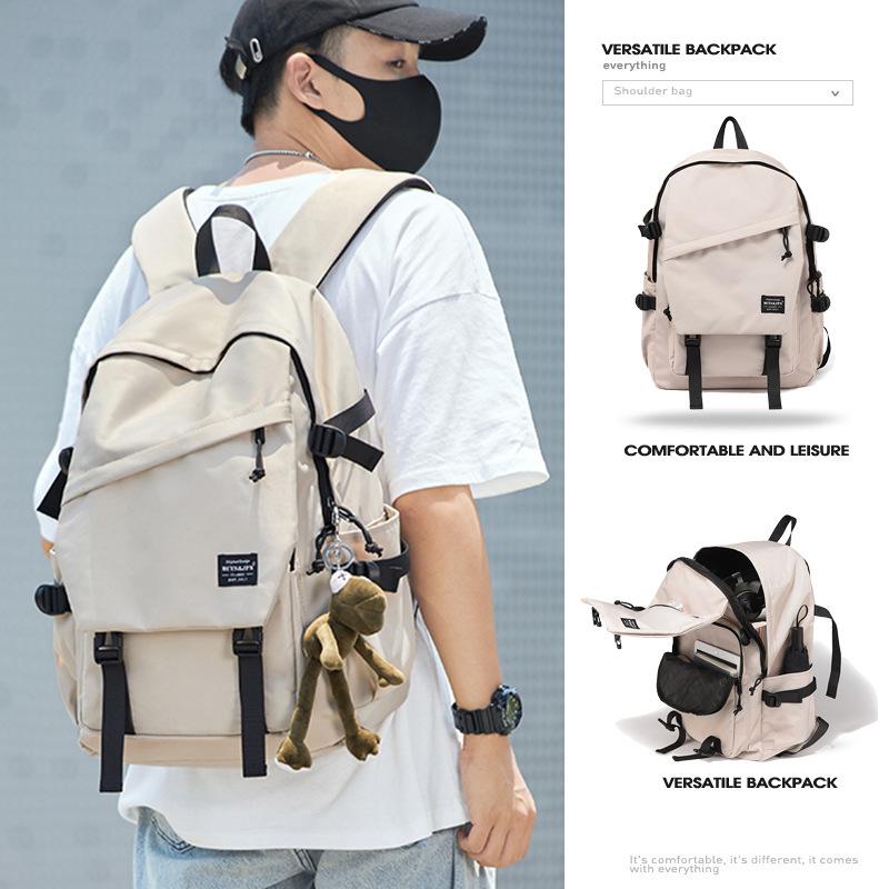 

Trendy Large Capacity Computer Backpack for Students and Couples Small Basic темно-зелений колір