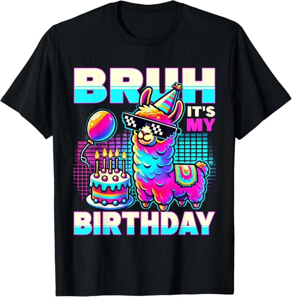 Birthday Llama T-Shirt: Llama Vibes, It s My Birthday Design T-Shirt Unisex T-Shirt L