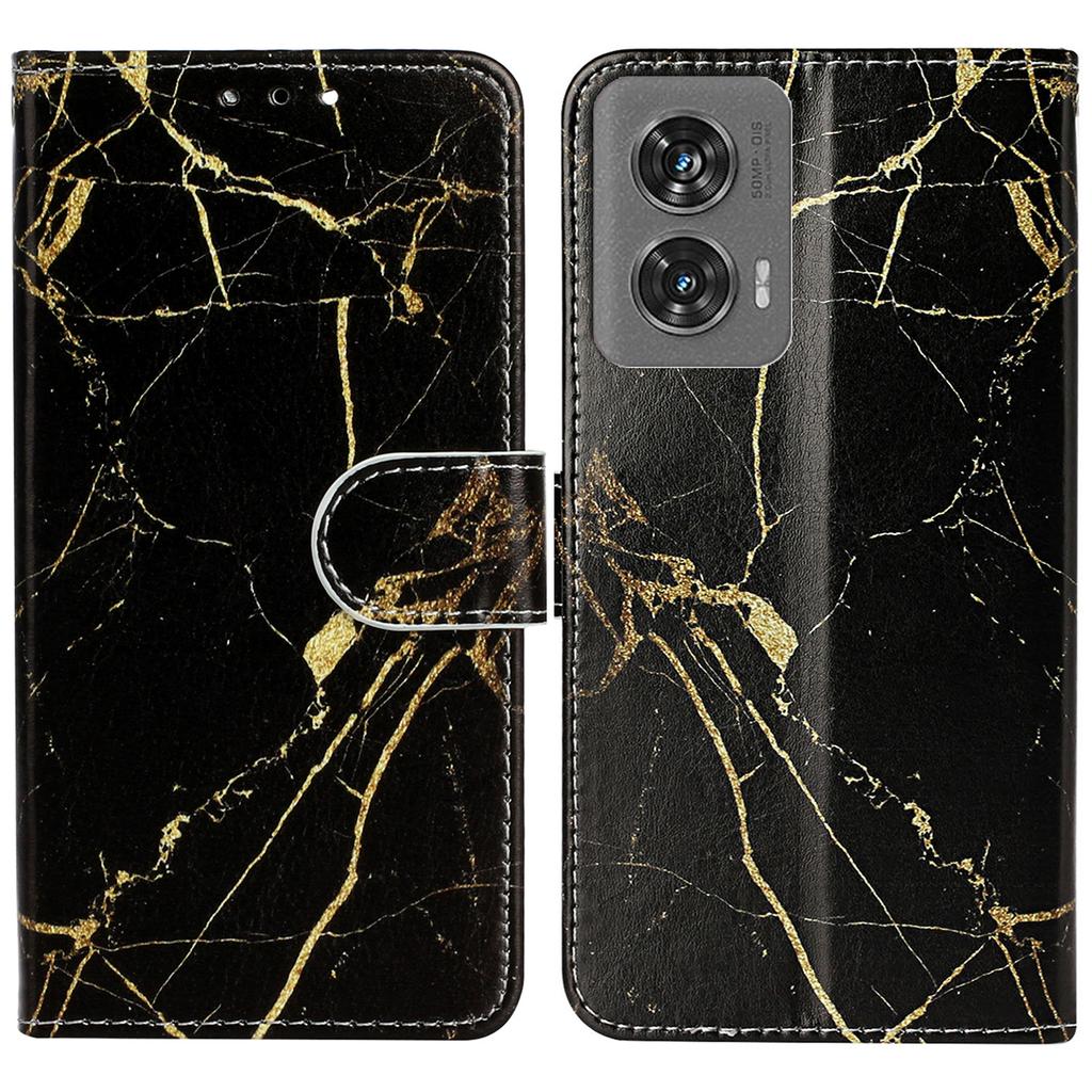 Für Motorola Edge 50 Fusion 5G Hülle Muster PU Leder Klapphandyhülle