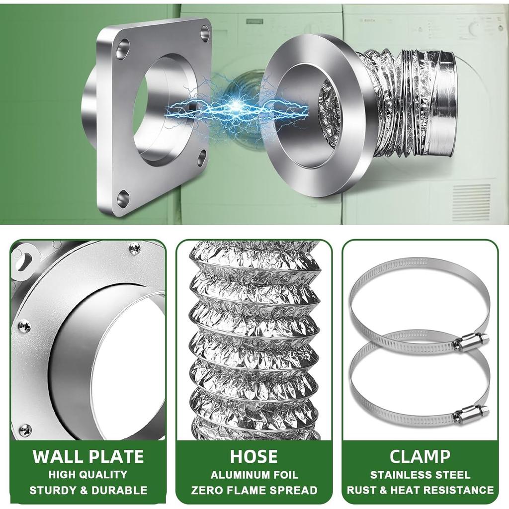 Magnetic Dryer Vent Coupling-Quick Connection and Disconnection Strong Magnet Self-Alignment Design Quick-Installation Dryer Magnetic Vent Connector