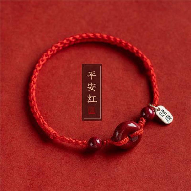 Handmade Red String Bracelet Anklet Men Women Chinese Knot Charm Adjustable Rope Jewelry Peace Knot Red String Bracelet