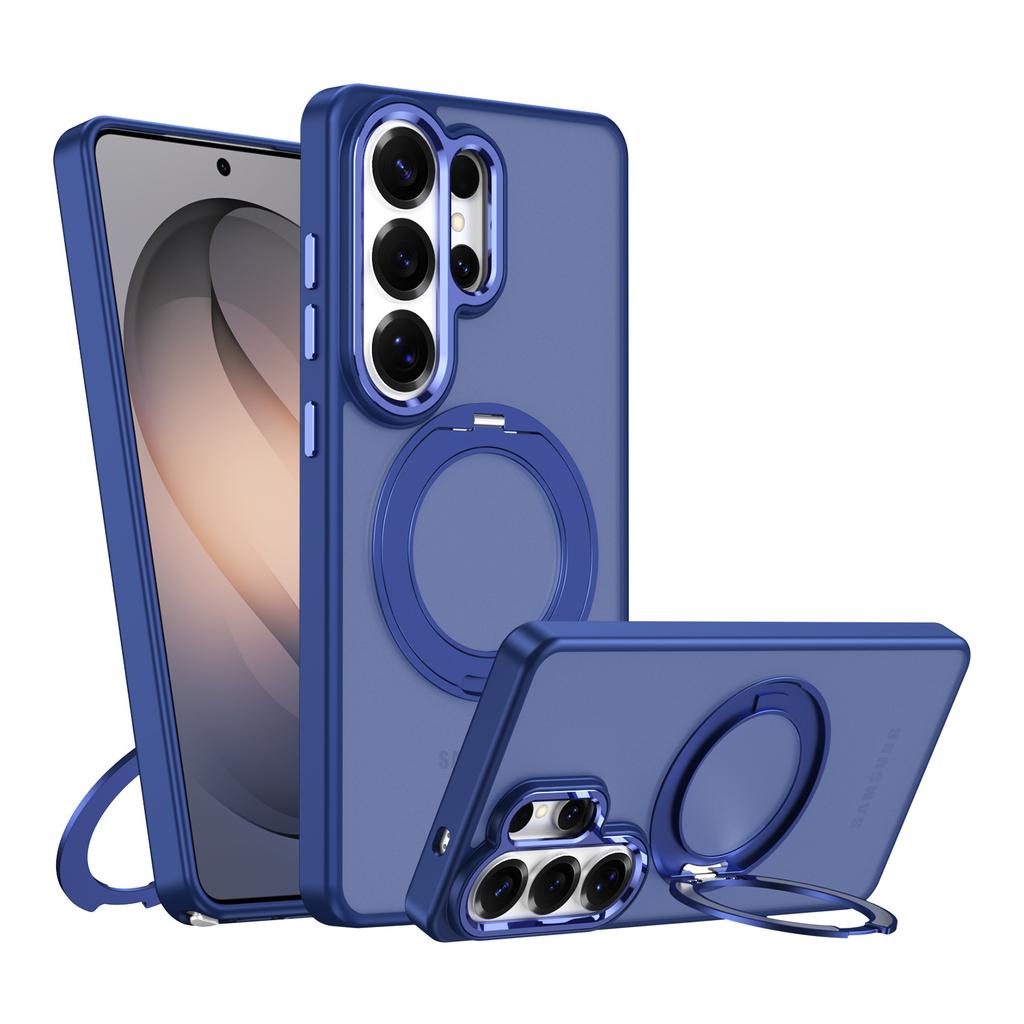 Applicable To Samsung S26Ultra Phantom Magnetic Stand Mobile Phone Case 360 ° Rotating Stand S26Plus Protective Case