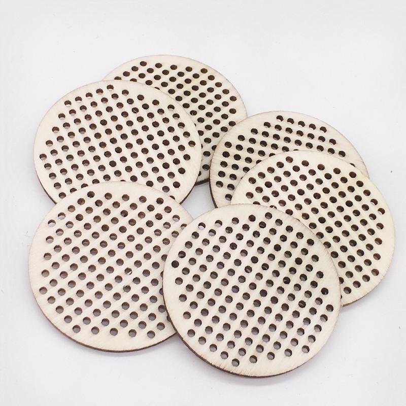 5pcs wood cross stitch, unfinished wooden oval/heart wood sweing kit for cross stitching DIY Engraving Painting Wedding Decor