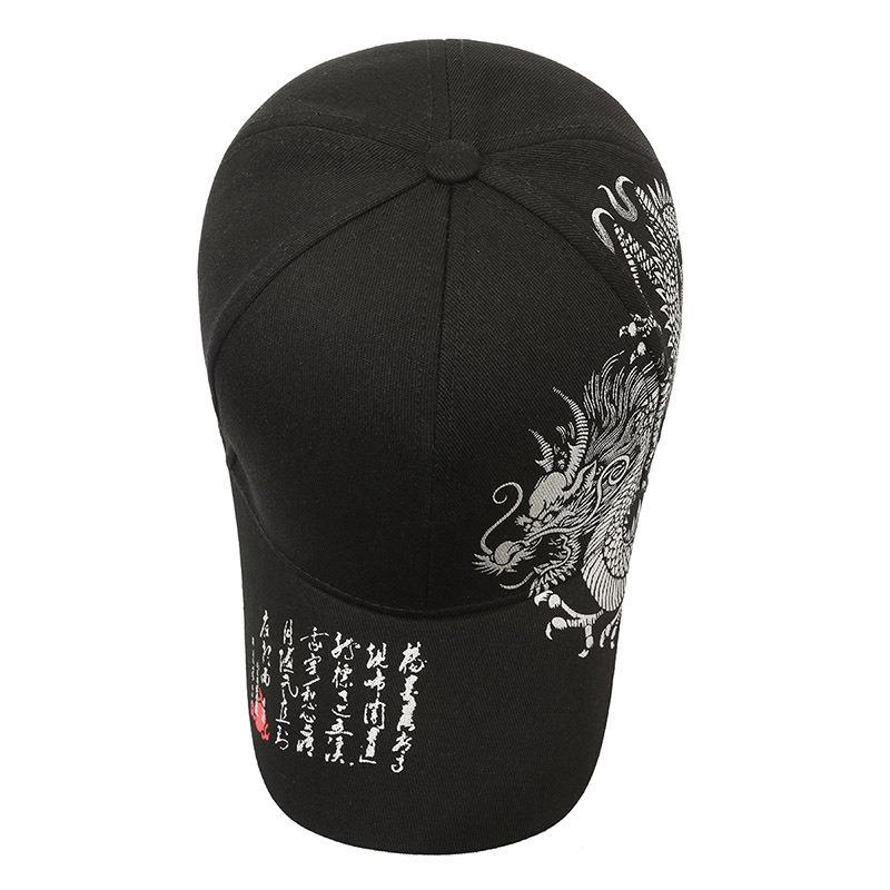 Unisex kšiltovka v čínském stylu se vzorem draka, baseballová čepice pro muže a ženy, klobouky pro venkovní sporty